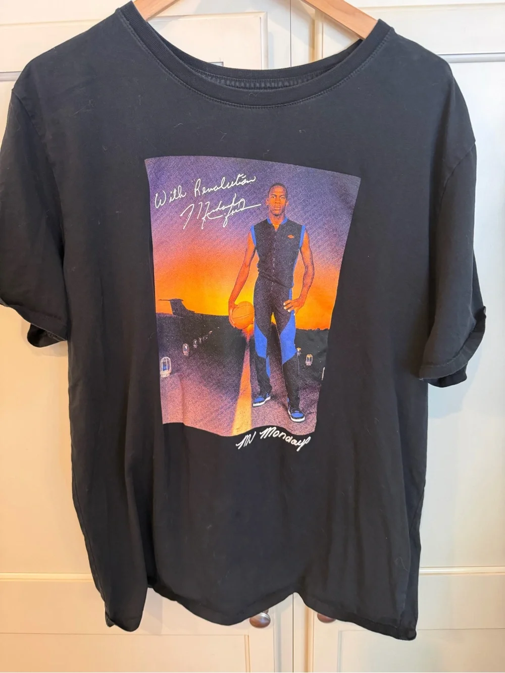Michael Jordan Nike Last Dance Revolution Monday T-shirt Mr Monday Shoe On Shirt